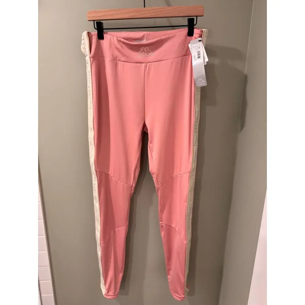 Kappa Women’s Pink Logo Athletic Set T-Shirt & Leggings 2-Piece Outfit New L/XL - Picture 7 of 10